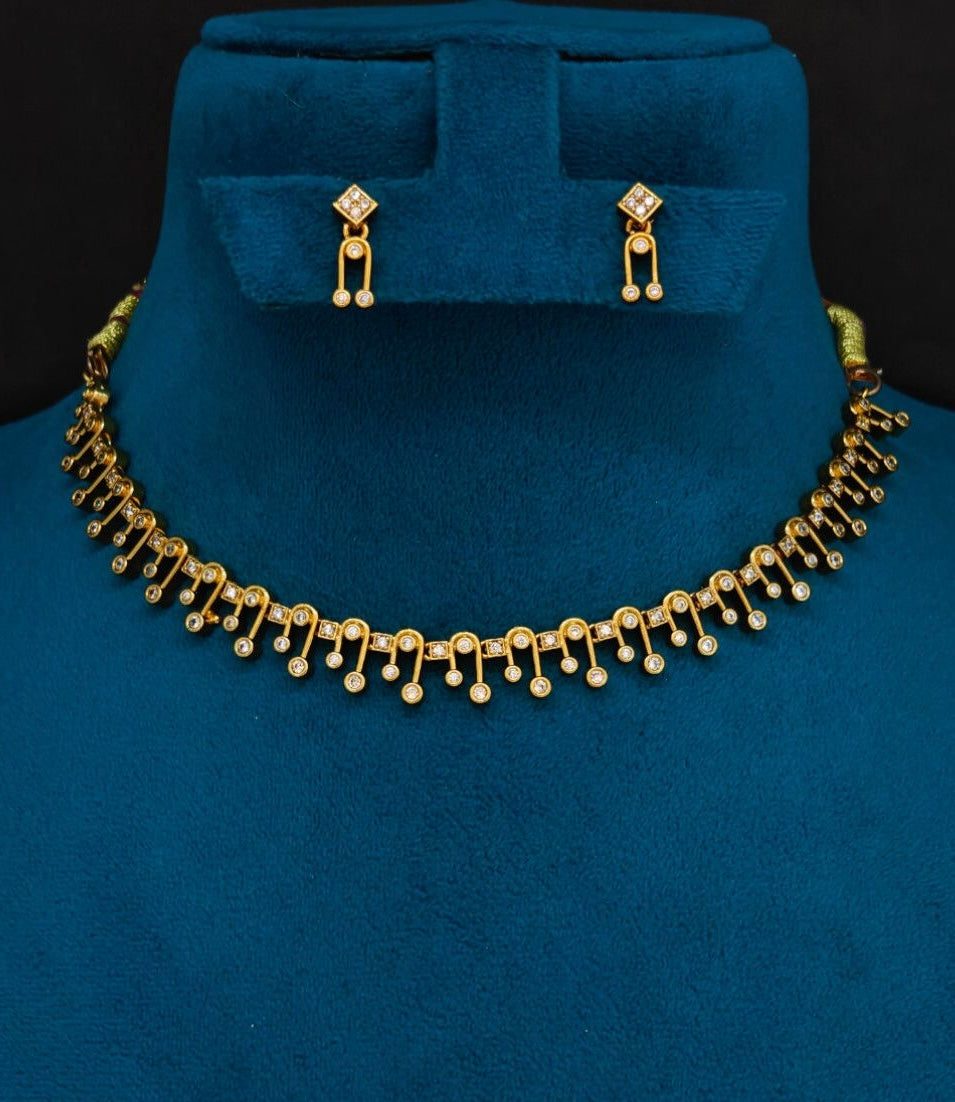 Premium white stone choker