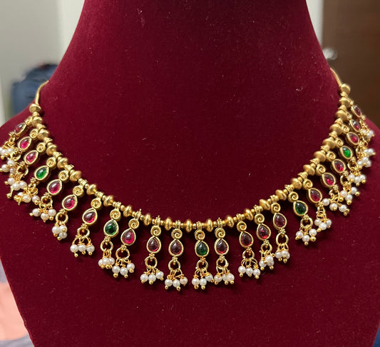 Temple Droplets Pearl Choker