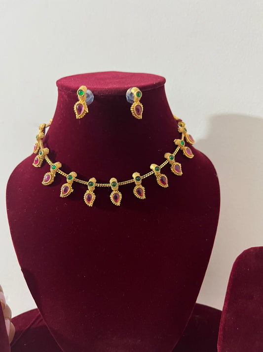 Peacock Drop Choker