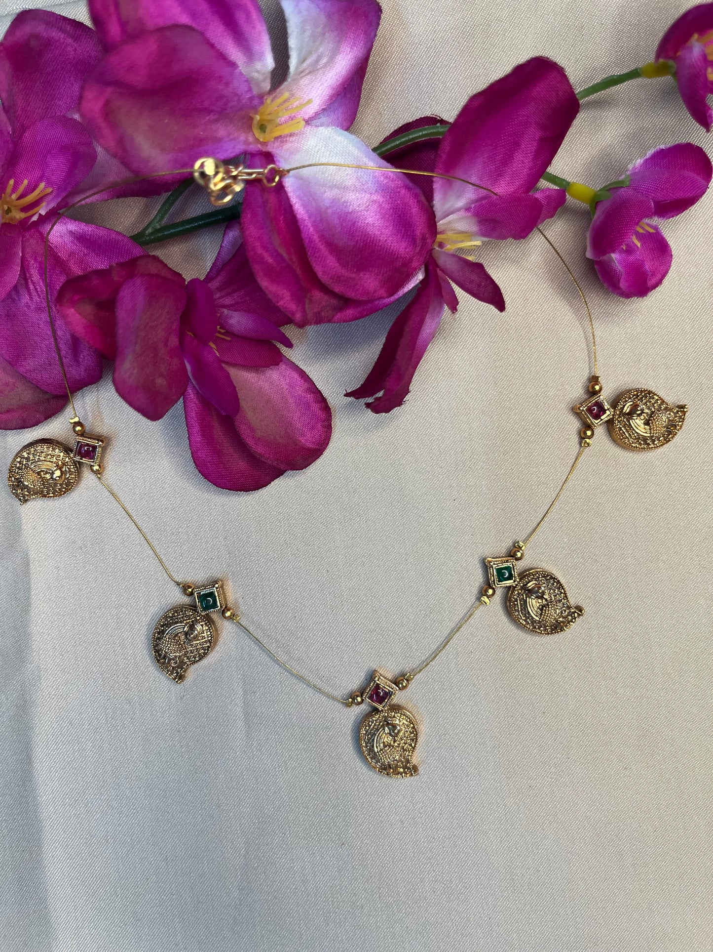 Invisible Necklace with Mango pendant