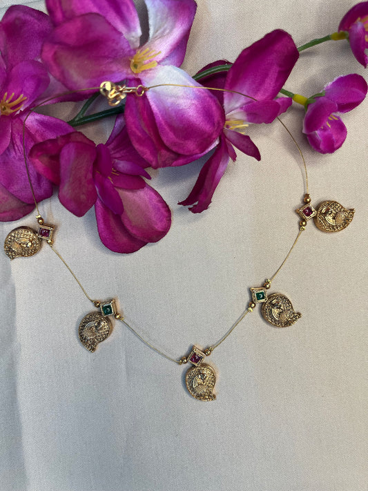 Invisible Necklace with Mango pendant