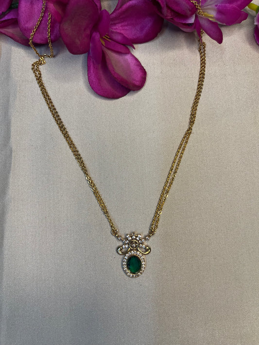 Double Layer Chain with Pendant