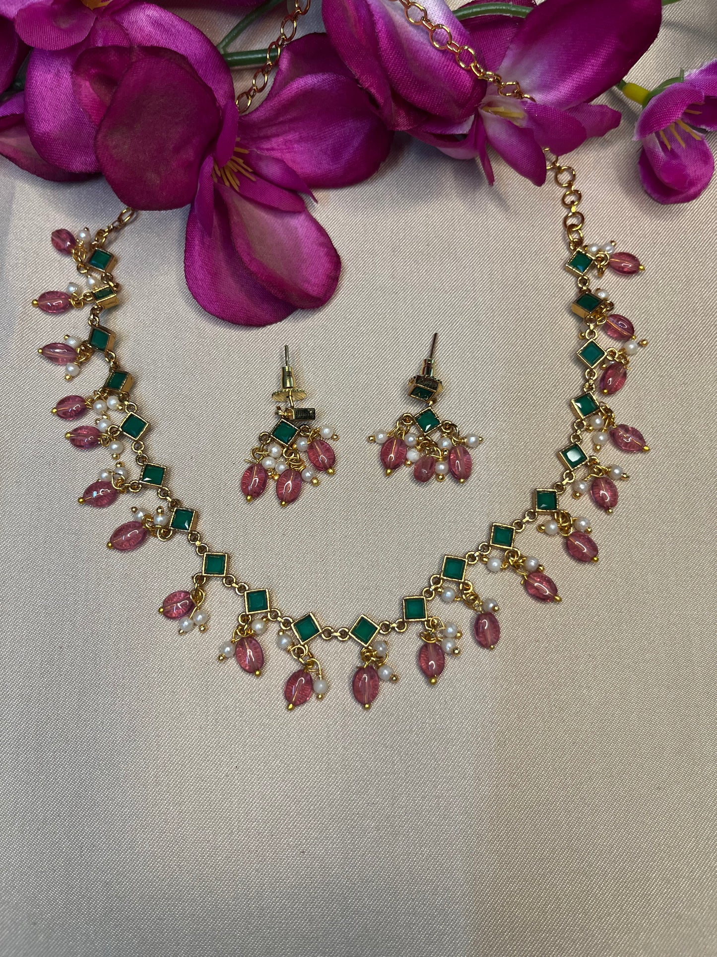 Blush & Emerald Sparkle