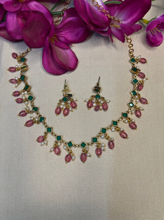 Blush & Emerald Sparkle