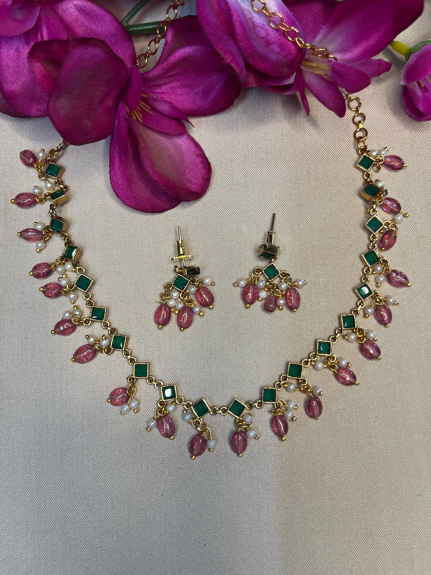 Blush & Emerald Sparkle
