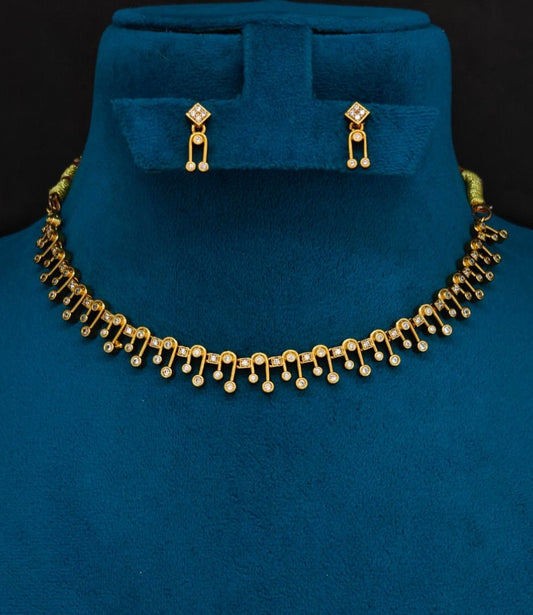 Premium white stone choker
