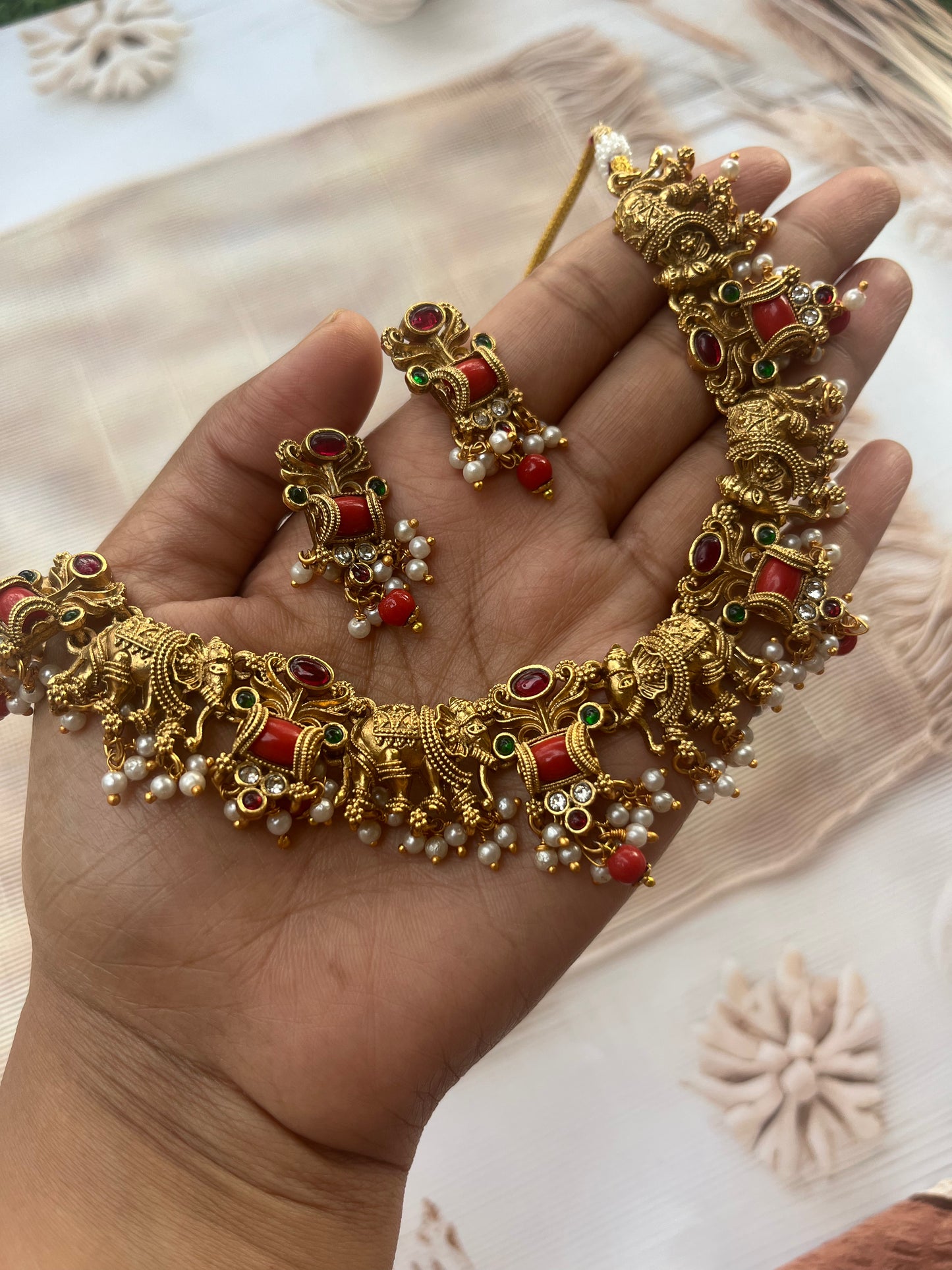 Antique Necklace with Royal drops