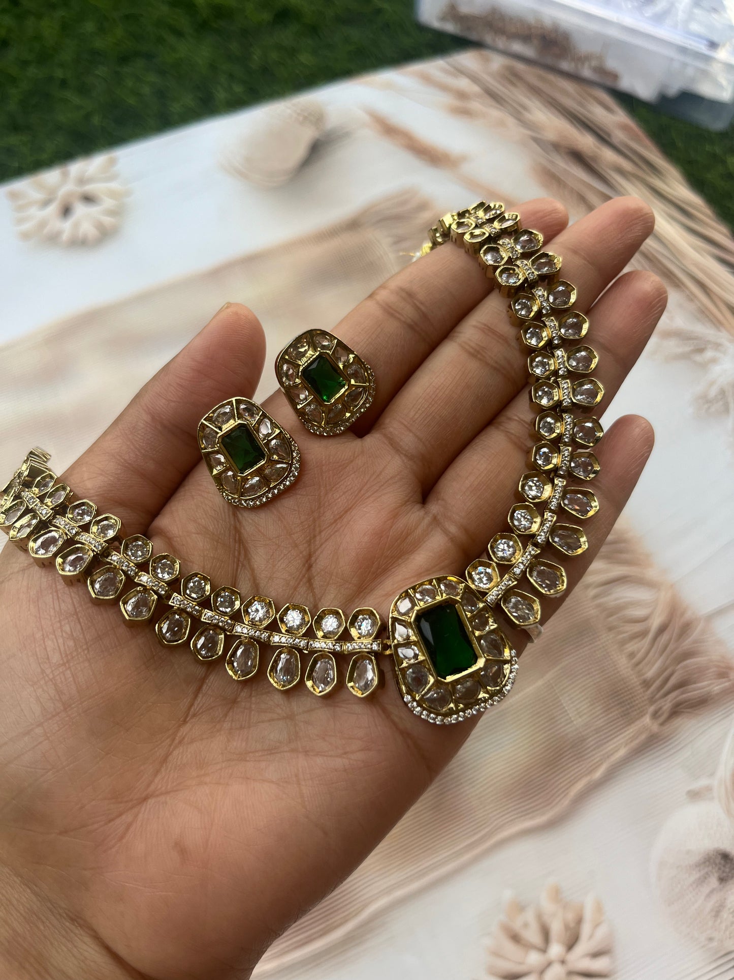Emerald Kundan Necklace