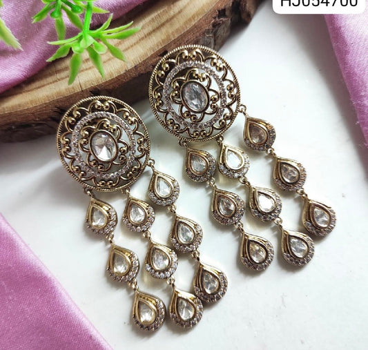 Premium chandelier kundan Earrings