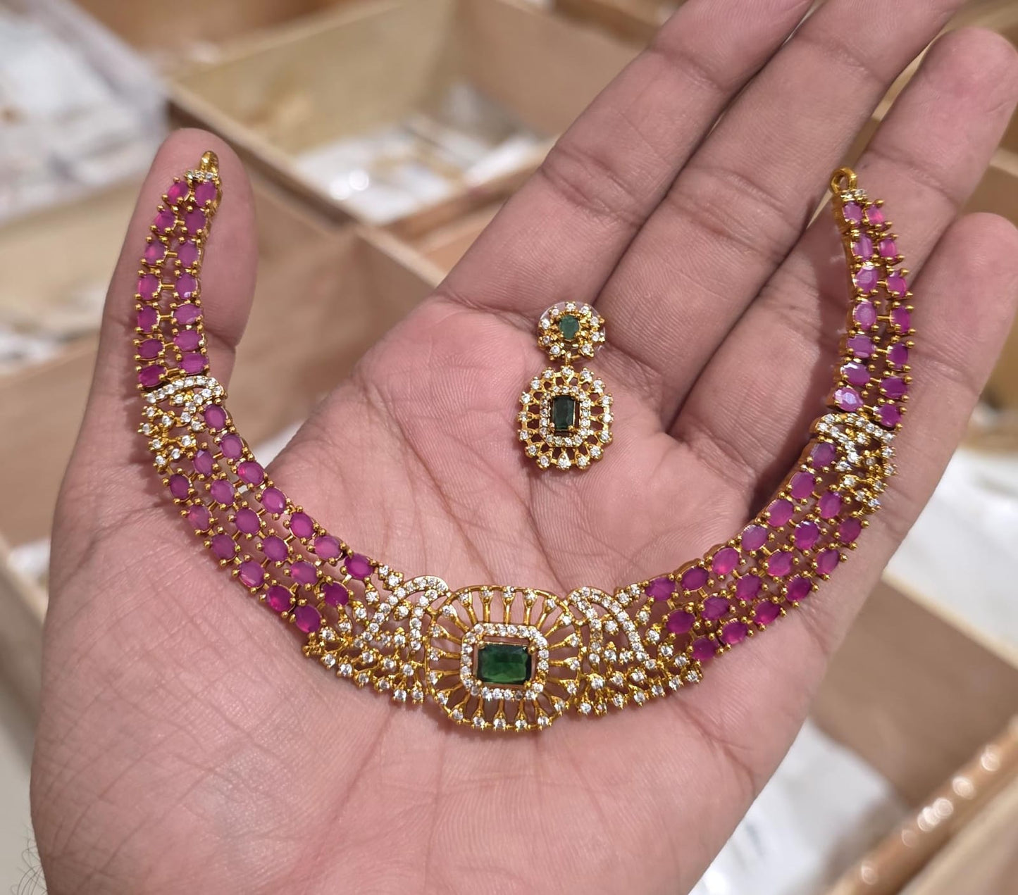 Kanthi ruby Necklace